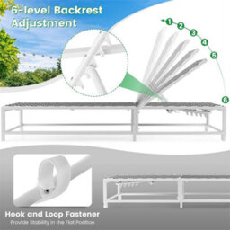 Adjustable Patio Chaise Lounge Outdoor Lounge Chair - thumbnail 5