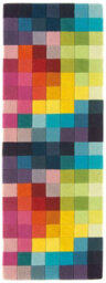 Funk Multi Colour Boxes Rug Rug 70X300 Runnercm For The Living Room - thumbnail 7
