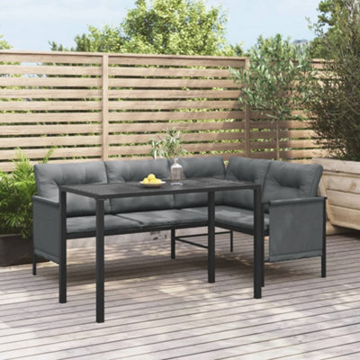 Walplus Garden Dining Table Anthracite 110X54X70 Cm Steel - image 1
