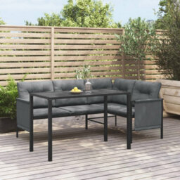 Walplus Garden Dining Table Anthracite 110X54X70 Cm Steel - thumbnail 1