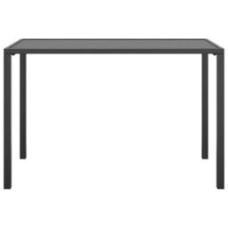 Walplus Garden Dining Table Anthracite 110X54X70 Cm Steel - thumbnail 3