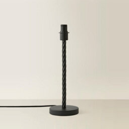 Valuelights Maura Matte Black Twisted Metal Table Lamp Base - thumbnail 2