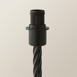 Valuelights Maura Matte Black Twisted Metal Table Lamp Base - thumbnail 3