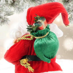 "GEEZY The Magic Toy Shop 12"" Standing Santa Claus Figure Traditional Christmas Decoration Xmas Ornament" - thumbnail 4