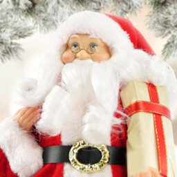 "GEEZY The Magic Toy Shop 12"" Standing Santa Claus Figure Traditional Christmas Decoration Xmas Ornament" - thumbnail 2