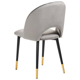 Beliani Set Of 2 Dining Chairs Magalia Velvet Grey - thumbnail 6