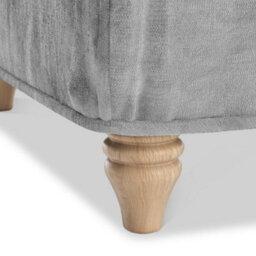 Alfie Ice Grey Footstool For Living Room - Fully Assembled By Roseland Furniture - thumbnail 6