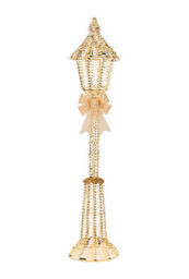 WeRChristmas Pre-Lit Twinkling Gold Lamp Post, 6 Ft - thumbnail 1