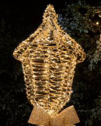 WeRChristmas Pre-Lit Twinkling Gold Lamp Post, 6 Ft - thumbnail 3