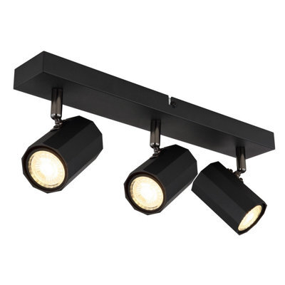 Luminosa Lighting Luminosa James Ceiling Spotlight Bar Matt Black 3X Gu10 - image 1