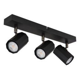 Luminosa Lighting Luminosa James Ceiling Spotlight Bar Matt Black 3X Gu10 - thumbnail 2