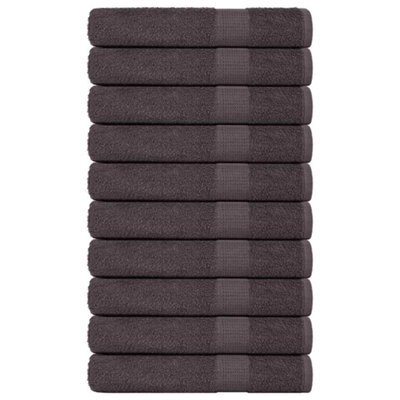 Berkfield Sauna Towels 10 Pcs Anthracite 80X200 Cm 360 Gsm 100% Cotton - image 1