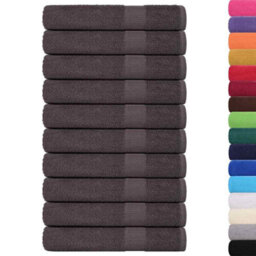 Berkfield Sauna Towels 10 Pcs Anthracite 80X200 Cm 360 Gsm 100% Cotton - thumbnail 2