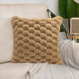 Thehotsale Set Of 2 Cozy Soft Plush Throw Pillow Cushion Covers Pillowcases Without Insert Bedroom Livingroom Pation Khaki 45Cm W X 45Cm D - thumbnail 3