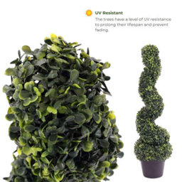 Pair - Artificial Spiral Tree 80Cm Decorative Topiary Plant For Indoor And Outdoor Use In Gardens Entrances And Patios - thumbnail 3