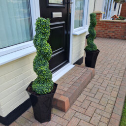 Pair - Artificial Spiral Tree 80Cm Decorative Topiary Plant For Indoor And Outdoor Use In Gardens Entrances And Patios - thumbnail 6