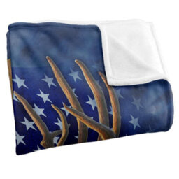 Jq Licensing Lz-Jp Silky American Flag Deer Supersoft Blanket Multicoloured (One Size) - thumbnail 3