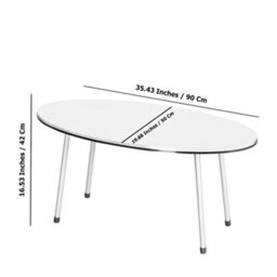 Walnut Nesting Side Tables And Coffee Table-Set Of 4-3 End Tables-Stacking Side Tables With Silver Metal Legs - thumbnail 5