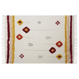 Beliani Blanket Amroha Cotton 130 X 180 Cm Multicolour - thumbnail 4