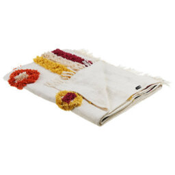 Beliani Blanket Amroha Cotton 130 X 180 Cm Multicolour - thumbnail 1