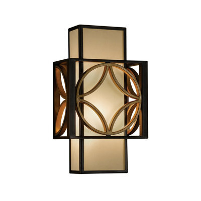 Elegant Heritage Bronze Wall Light Sconce With Gold Accents And E14 Led Bulb - image 1