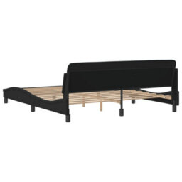 Berkfield Bed Frame Without Mattress Black 180X200 Cm Super King Velvet - thumbnail 6