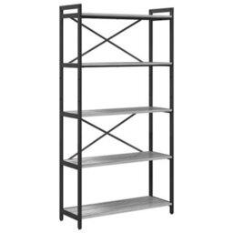 Berkfield Modern Bookcase Grey Sonoma 80 X 30 X 153 Cm Engineered Wood
