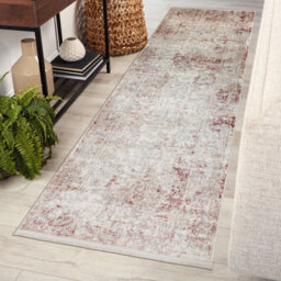 RugsX Distin 0828A Pink Powder White Modern Carpet, Runner - Abstraction, Vintage, 80X250 Cm - thumbnail 5
