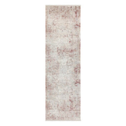 RugsX Distin 0828A Pink Powder White Modern Carpet, Runner - Abstraction, Vintage, 80X250 Cm - thumbnail 2