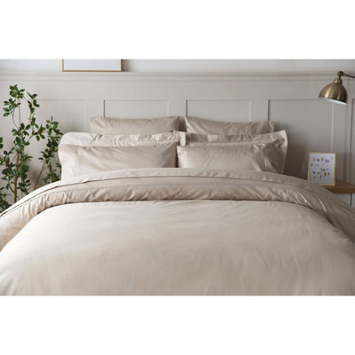 Belledorm Egyptian Cotton Flat Duvet Cover Taupe (Superking)