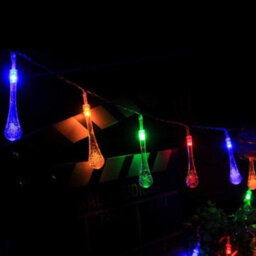 HSD 20 Led Blue & White Tear Drop Lights (4M) - Solar Power Lights For Christmas, Weddings, And Home Decor - thumbnail 3