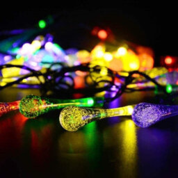 HSD 20 Led Blue & White Tear Drop Lights (4M) - Solar Power Lights For Christmas, Weddings, And Home Decor - thumbnail 4