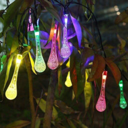 HSD 20 Led Blue & White Tear Drop Lights (4M) - Solar Power Lights For Christmas, Weddings, And Home Decor - thumbnail 5