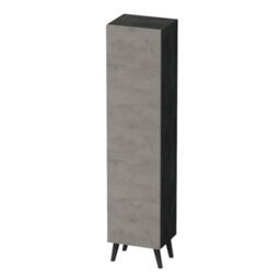 Aveli Bathroom Wall Hung Tall Cabinet Cupboard Storage Furniture Unit Grey 1380X350mm - thumbnail 5