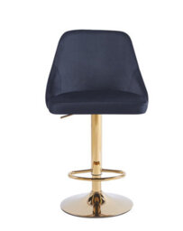 Hygrad Built to Survive Set Of 2 Adjustable Breakfast Velvet Bar Stools Swivel Gas Lift Chair Kitchen Barstool Cafe Pub - thumbnail 2