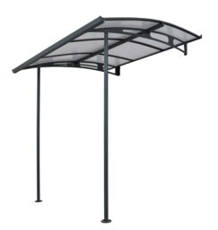 Canopia by Palram Vega 2000 Aluminium Grey Door canopy, (H)26.1cm (W)200.5cm (D)199.6cm