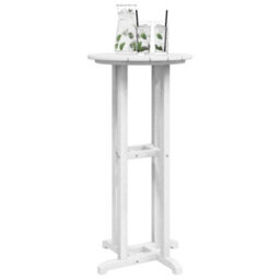 Berkfield Bar Table White 55 X 55 X 107 Cm Hdpe - thumbnail 3