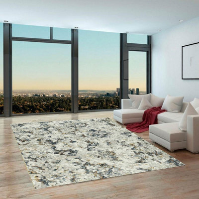 Canyon 052 - 0012 7272 Grey Contemporary Rug By Mastercraft-133Cm X 195Cm - image 1