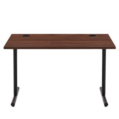 Basics Office Computer Desk, Walnut Desktop And Black Frame, Rectangular, Simple Assembly, 120 X 60 X 73.6 Cm