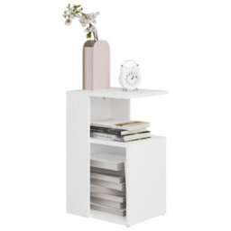 Vidaxl Side Table White 36X30X56 Cm Engineered Wood - thumbnail 3