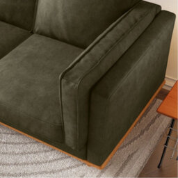 Valencia Artisan Leather Three Seats Sofa Dark Green Nappa 11000 Top Grain Leather Alder Wood Legs And Frame - thumbnail 7