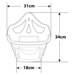 31Cm Wall Hanging Planter Plastic Venetian Flower Plant Pot Black Garden Basket - thumbnail 5