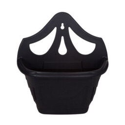 31Cm Wall Hanging Planter Plastic Venetian Flower Plant Pot Black Garden Basket