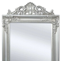 Berkfield Free-Standing Mirror Baroque Style 160X40 Cm Silver - thumbnail 2