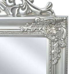 Berkfield Free-Standing Mirror Baroque Style 160X40 Cm Silver - thumbnail 3