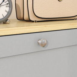 Wyld Haus Sari Grey Compact 3-Drawer Tilt-Out Shoe Cabinet - Tall Narrow Hallway Storage - thumbnail 9