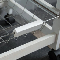 4-Tier Kitchen Trolley With Baskets White - thumbnail 3
