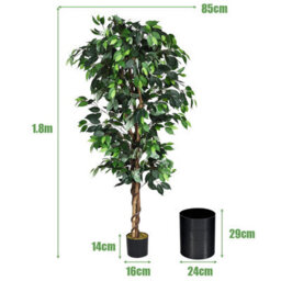 Gainoom 180Cm Ficus Tree Artificial Plant Decorative Plant Artificial Tree Houseplant - thumbnail 2