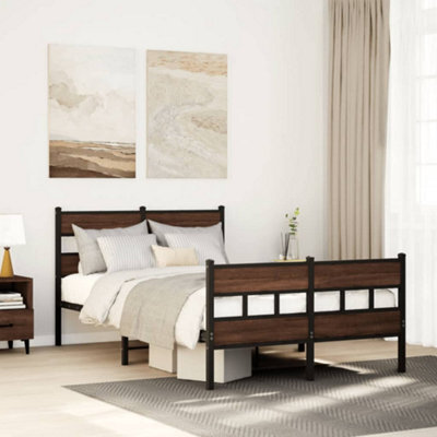 Berkfield Bed Frame Without Mattress With Headboard And Footboard 120X190 Cm Small Double - image 1