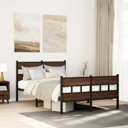 Berkfield Bed Frame Without Mattress With Headboard And Footboard 120X190 Cm Small Double - thumbnail 1